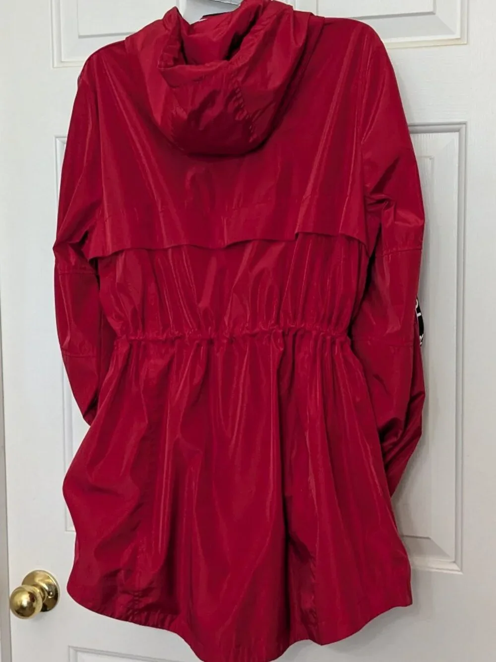 Tommy Hilfiger Women's Long Windbreaker Jacket Size M Red - Picture 7 of 10